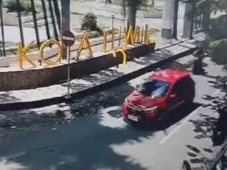 Tangkapan layar CCTV Pemda Banggai di Lapangan Alun-alun, Kelurahan Karaton. [Foto : DKISP Banggai]